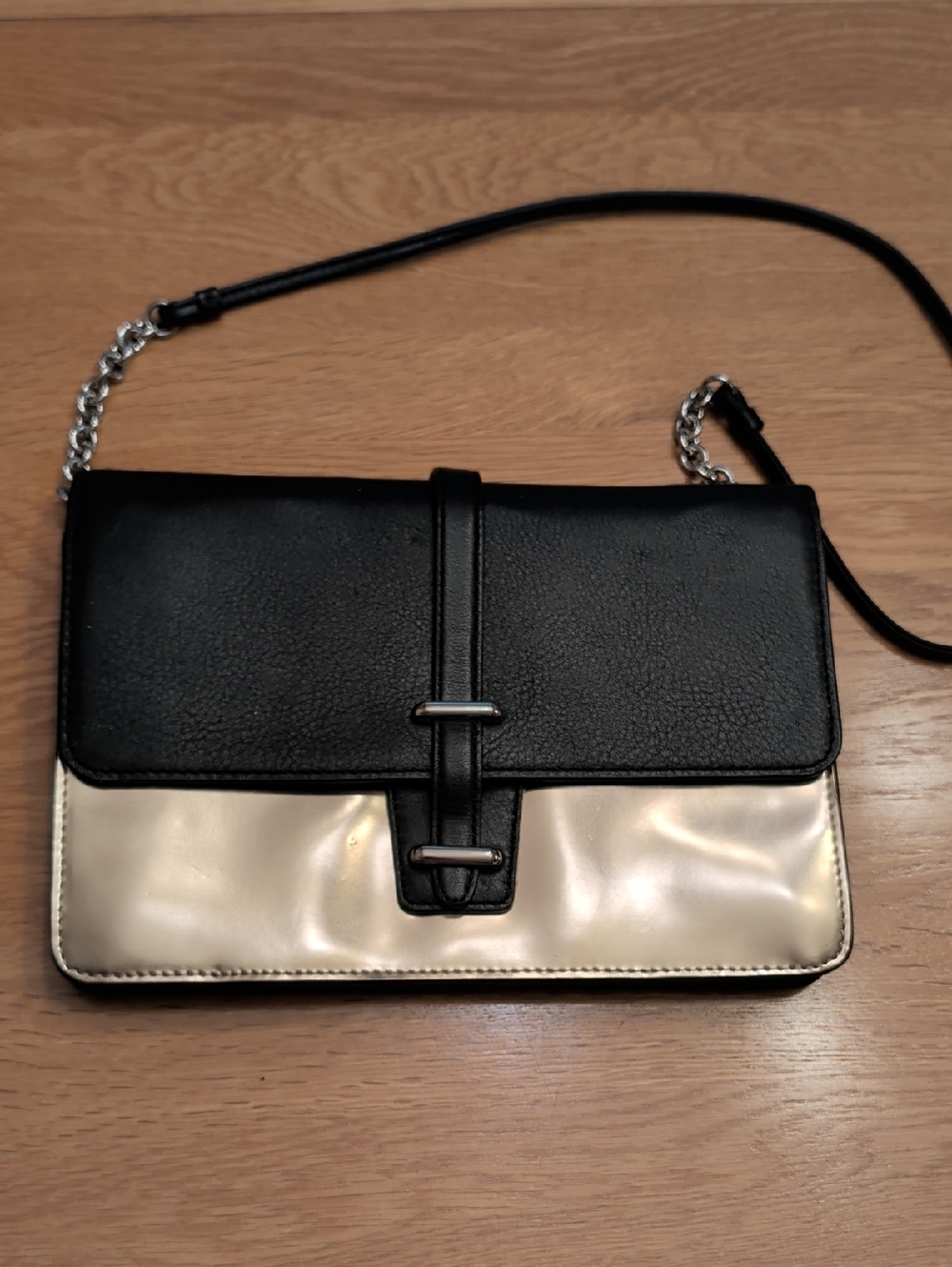 Coach Black and Gold Colorblock Crossbody Bag